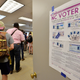 North Carolina State University students wait in line to vote in the primaries at Pullen Community Center in Raleigh, N.C., on March 15, 2016.
Sara D. Davis/Getty Images